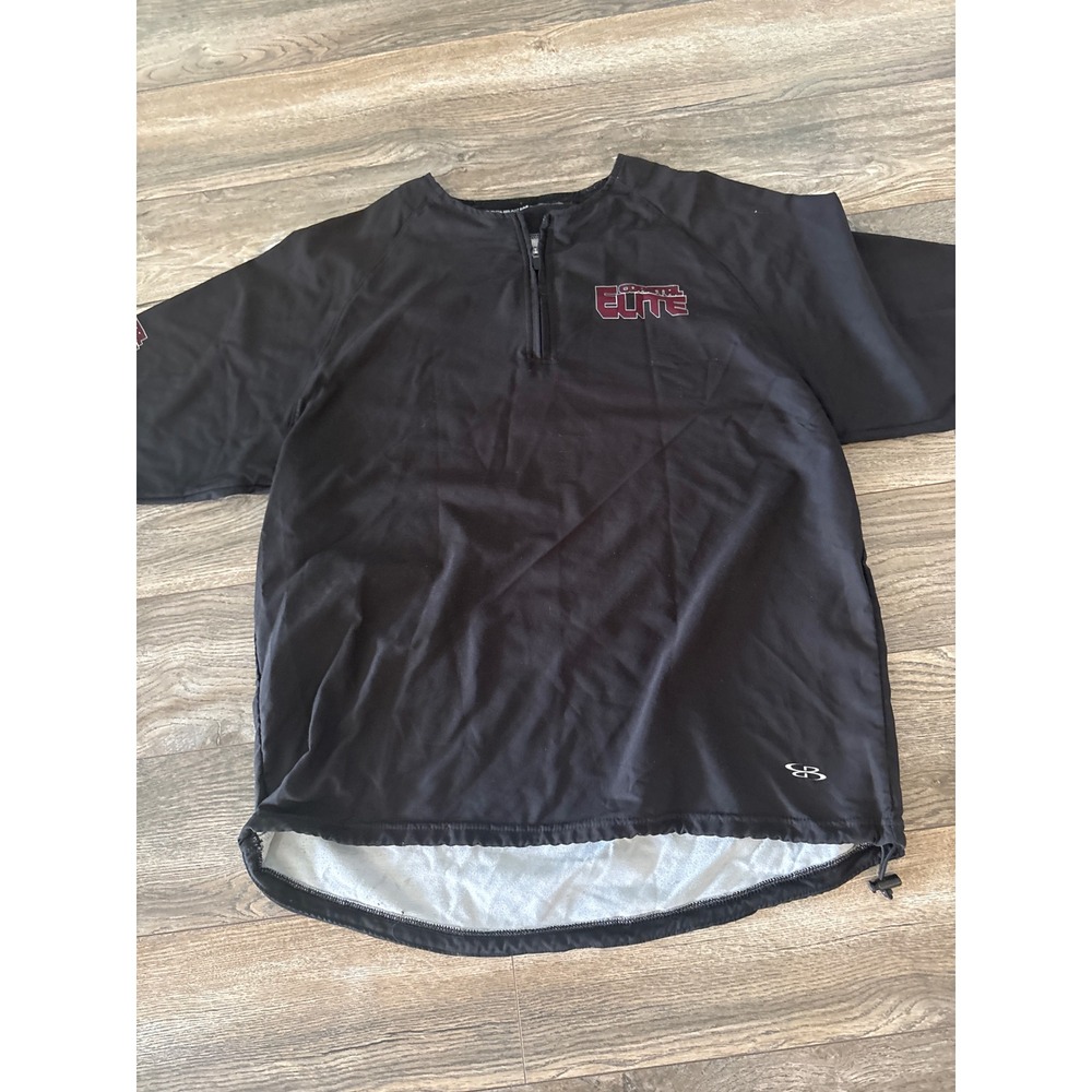 Boombah Coastal Elite Mens XL Black Quarter Zip Short Sleeve Pullover Jacket - Picture 2 of 6